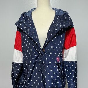 SIMPLY SOUTHERN quarter zip polyester flag wind jacket size L